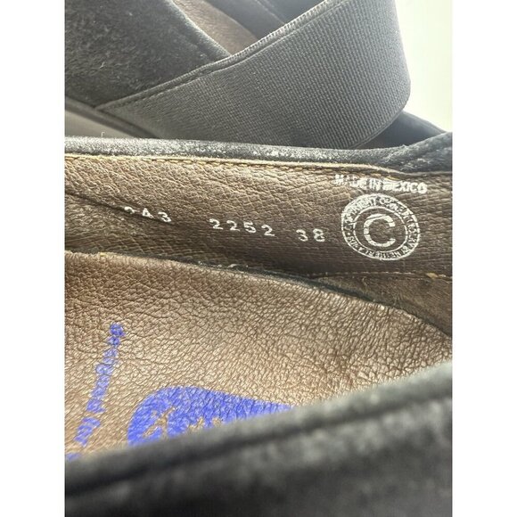 Wolky Women's Size 7.5 US 38 EU Mary Jane Walking Shoes Black Suede Platform - Picture 9 of 9